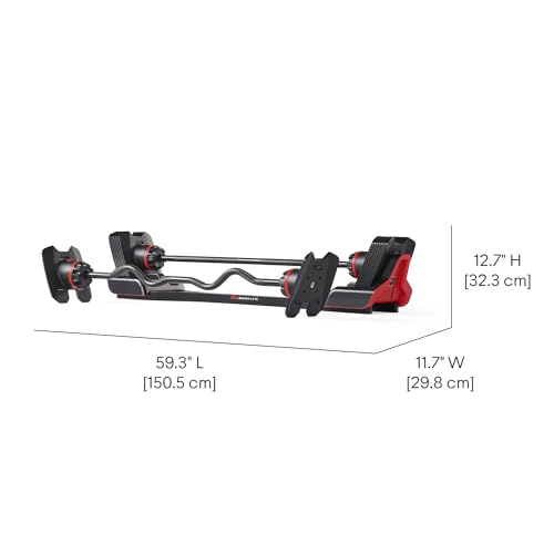 Bowflex SelectTech 2080 Barbell with Curl Bar Black