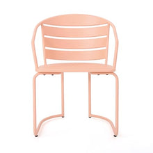 3-Piece Patio Table and Chairs, All Weather Patio Bistro Set, Anti-Rust, Waterproof, for Indoor Outdoor, Coral