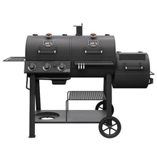 Oklahoma Joe's Canyon Combo Dual Fuel 3-Burner Propane Gas and Charcoal Smoker and Grill with 1031 sq. in. Cooking Area in Black