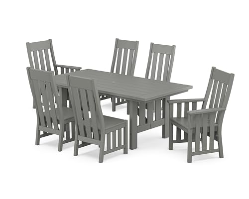 Martha Stewart by POLYWOOD® Acadia 7-Piece Dining Set in Slate Grey