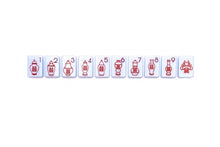 Southern Sparrow Chinoiserie Mahjong Tiles 160 Handpainted Breezy Blue