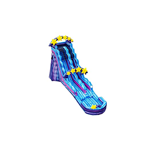 JumpOrange 19’ Galaxy Water Slide Inflatable with Splash Pool Purple