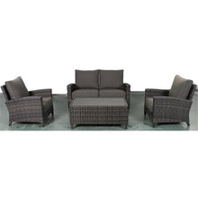 Teva Furniture Barbados Two-Tone Wicker Loveseat Set Grey
