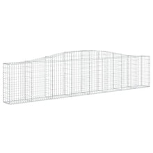 Arched Gabion Baskets 2 pcs 157.5"x11.8"x31.5"/39.4" Galvanized Iron White Black Other