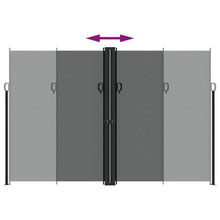 KTHLBRH Retractable Side Awning Anthracite 100% Polyester with PU Coating, Adjustable Waterproof UV Resistant Outdoor Shade for Balcony Garden Patio, Windproof Easy Installation