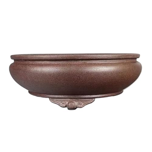 thalo Planter Pots Plant Pots Purple Clay Bonsai Flower Pots Handmade Round Flower Pots Plant Container Accessories