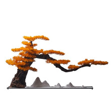 QWERAXZG Hotel Interior Decoration Office Desktop Landscape Fake Potted Pine Bonsai