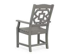 Martha Stewart by POLYWOOD® Chinoiserie Arm Chair 7-Piece Parsons Dining Set (Exclusive) in Slate Grey