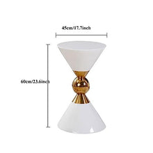 CHICKEN Couch End Table Accent End Table with Hourglass Shape, Sofa Table Small Round Side Tables, Outdoor & Indoor Snack Table, Accent Coffee Table Corner Tables for Living Room (Color : White)