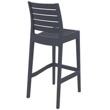 Home Square 29.5" Outdoor Bar Stool in Dark Gray - Set of 2