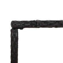 MNCVXAXG 9 Piece Patio Bar Set with Cushions Black Poly Rattan