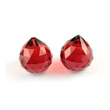 JUIYU Chandelier Crystal Prisms Pendants Red Crystal Glass Ball Faceted Lighting Ball Crystal Sphere Prisms Hanging Suncatcher Crystals Lighting Lamp Replacement Parts (Size : 20mm 260pcs)
