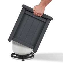 Afuera Living Modern Propane Tank Cover, 20.5" H x 17.5" W, Powder-Coated Metal/Plastic, Gray Finish, Rectangle Design, UV/Rust-Resistant Outdoor Accessory Doubles as Side Table