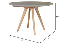 Seasonal Living Perpetual Viola Wood and Concrete Dining Table in Slate Gray