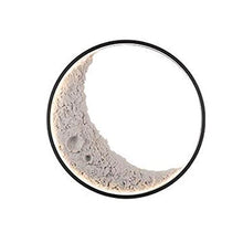 Porch & Patio Lights Romantic Moon Atmosphere Wall Lamp Creative Round Moon Wall Sconces Stainless Steel Resin Waterproof LED Wall Lighting Fixture for Porch Villa Hotel Garden Garage(80CM/31.5inch)