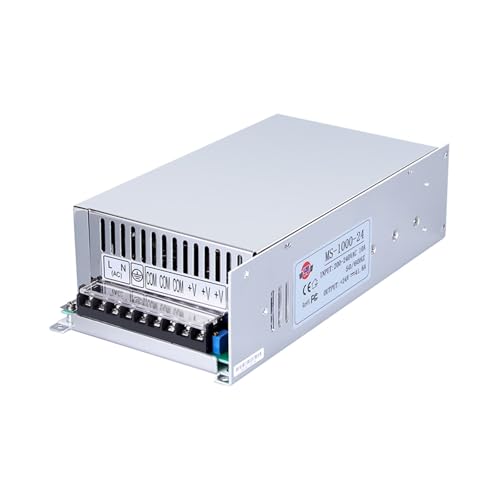 CZKE MS-1000W High-Power Power Adapter, 220V to 24V/48V Centralized Power Supply Transformer Module, Adjustable Voltage(MS-1200-24 0-24V)