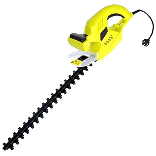 Corded Electric Dual-Action Hedge Trimmer, Electric Cutter, 55cm Blade, Cutting Length 51cm, 14 mm Tooth Opening Capacity, Lightweight Lawn and Garden Landscaping, Safe and Easy to Use