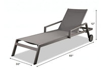 HomeRoots Set of 2 Taupe Modern Aluminum Chaise Lounges Taupe