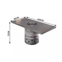 JOSOGO Stainless Steel Hot Pot Tables Industrial-Style Oil Drums, Barbecue, Outdoor Camping Dining Table and Chair Combinations(C3)