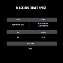 PXG 0311 Black Ops Driver - 10.5° - Regular Flex