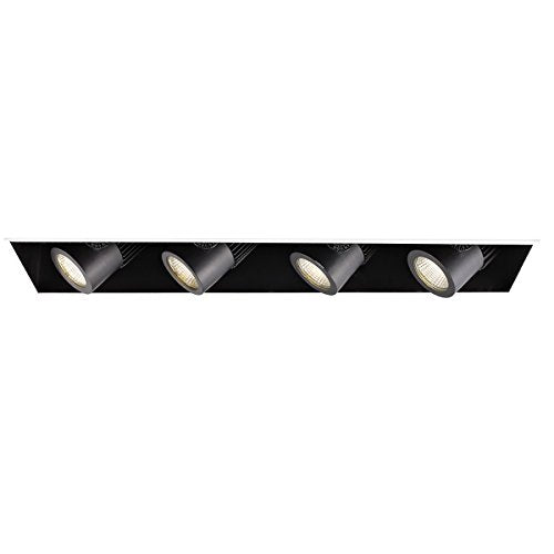WAC Lighting MT4LD411NE-F30-BK Contemporary Precision Multiples 4-Inch LED 1X4 Housing