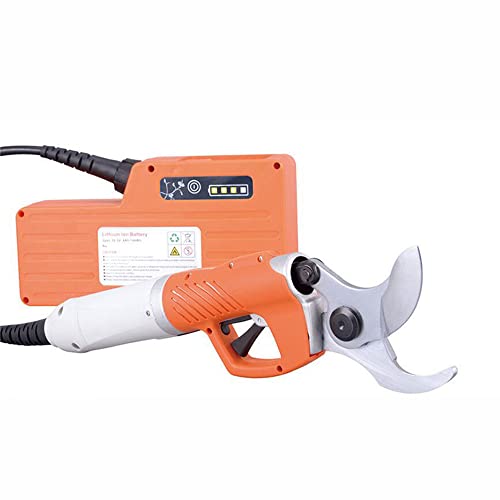 Professional Cordless Electric Pruning Shears Rechargeable Power Supply Branch Trimmer 4.5cm/5.0cm Cutting Diameter 3-4h Work ()