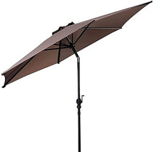 RWGOVLU Patio Umbrella Shade Sail Patio Umbrella Outdoor Beach Patio Umbrella Garden Parasol with Crank Furniture (Beige)