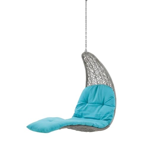 Outdoor Escape Blue Patio Chair with All-Weather Frame, Comfortable Cushioned Seating, Contemporary Design for Garden Deck Backyard Outdoor Living