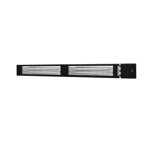 Stelpro Vivio 6000W Infrared Patio Heater – Outdoor/Indoor, IP65 Water-Resistant – Hardwired 240V – Remote Control – Carbon Filament Lamp – Aluminum Build – Black (SVI6002BK)