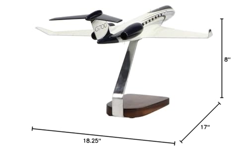 High Flying Models Gulfstream G700 Large Mahogany Sculpture Multicolor