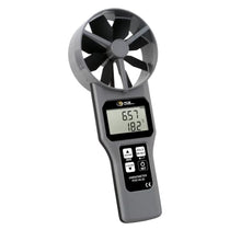 PCE Instruments PCE-VA 20 Wind Speed Meter, for HVAC & IAQ Checks, Measures Air Velocity 0.2 ... 30 m/s, Temp -4 ... 140°F, RH 0.1 ... 99.9% RH, with Volume Flow, Dew Point, Wet Bulb & Hold