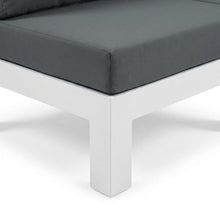 Outdoor Escape Gray Fabric Outdoor Patio Modular Sectional, Weather-Resistant Upholstery, Cushioned Seating, Comfortable Backrest