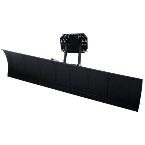 Aynuma UTV Snow Plow Kit, 72 Inch Universal Snow Plow Attachment with Adjustable Steel Blade, 5 Position Angle Adjustment, Heavy Duty Snow Removal Plow Blade for UTVs, Quick Release Mount System