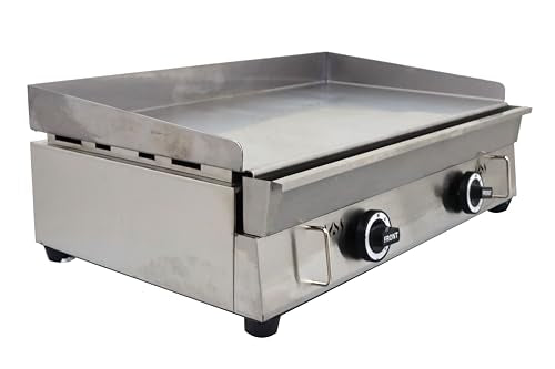 Banfluxion LPG Gas Griddle for Home & Camping, Stainless Steel Countertop Flat Top Grill, Portable Teppanyaki BBQ Plate for RV Outdoor Cooking, 2800Pa with Adjustable Heat Control, 28.94"x16.14"