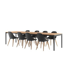 Amazonia Patio Plota 9-Piece Dining Set Certified Teak Black