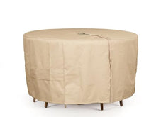 Covermates Ultima Round Table/Chair Cover 108D x 30H Heavy Duty Tan