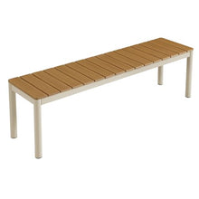 Modway Finn 63 Inch Outdoor Patio Dining Bench in Natural