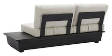 Zuo Tien RHF Loveseat Beige, Beige Sofa, Modern Style, Patio Furniture, Outdoor Fabric, Seats up to 2, Aluminum, Outdoor Living, 78.7" W x 32.5" D x 33.5" H, Non-Stackable