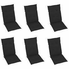 Patio Reclining Chairs 6 pcs with Cushions Solid Acacia Wood Outdoor