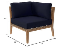 Modway Clearwater Loveseat Gray Navy