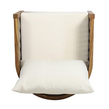 Merax Outdoor Acacia Wood Wicker Club Chair Set of 2 with Cushion Beige