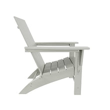 WestinTrends 8-Piece Modern Poly Folding Adirondack Chair Set Sand