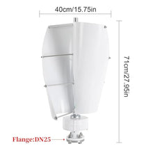 12V,5000W Vertical 2 Blade Spiral Wind Turbine Generator 12V 24V 48V Free Energy Wind Power Windmill No Noise Solar Wind Power Wind Generator Kit for Marine, Boat, Farm