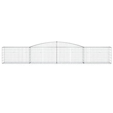 Arched Gabion Baskets 2 pcs Galvanized Iron for Outdoor Plants White Black