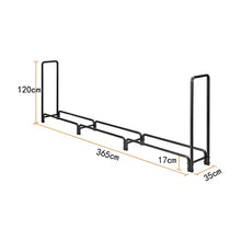 DJVHSRI Simple Iron Black Firewood Rack Home Wood Firewood Storage Shelf Decorative Detachable,