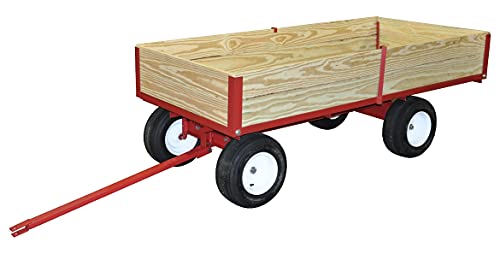 Country Manufacturing Lawn and Garden Wagon 1 Ton Capacity with Hand-Operated Hydraulic Dump 7ft Long x 38 inch Wide Bed