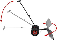 Metal Heavy Duty Snow Plow Shovel Pusher W/Wheels for Driveway Large Big Best Winter Snow Pusher Removal Shovel Tool Set