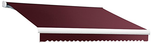 Awntech Retractable Awning Right Motor 20'W x 10'D x 10" H Burgundy