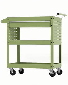 ICEMOB Utility Service Cart,Tool Cart on Wheels with Drawers,Professional Tool Organizer,3 Tier Mobile Work Table,Storage Rack, for Garage/Warehouse/Workshop