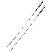 NYTFHMS Stainless Steel Barbecue Skewers, Long Flat Grilling Skewers, Reusable, for Meat Shrimp Chicken Vegetable, 10-100Pcs,Size_name-100